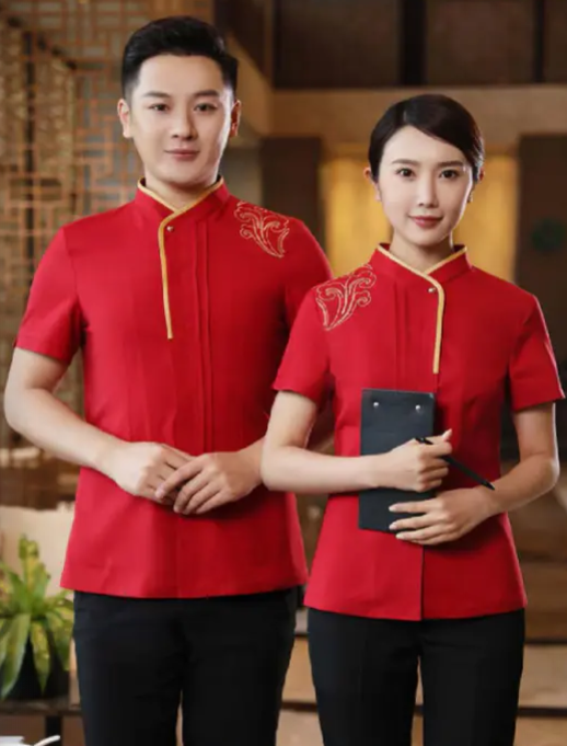 工作服，酒店工作服，紅色酒店工作服，工作服制服